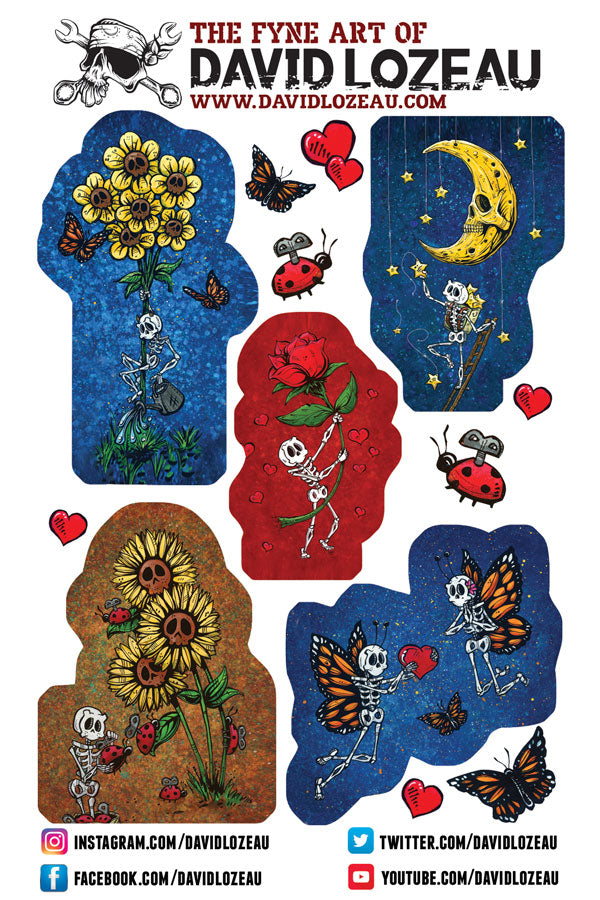 Day of the Dead Stickers by David Lozeau